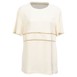 Alexander Wang Cutout Crepe Top in Ivory Silk